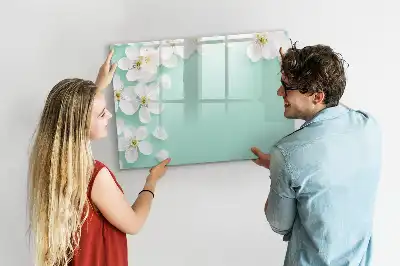 Quadro magnético para desenho modelo margaridas flutuantes