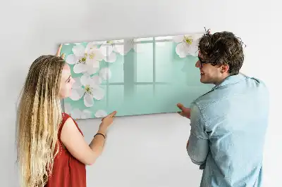 Quadro magnético para desenho modelo margaridas flutuantes