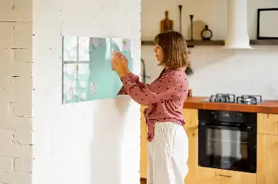 Quadro magnético para desenho modelo margaridas flutuantes