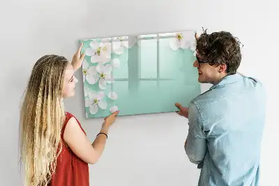 Quadro magnético para desenho modelo margaridas flutuantes