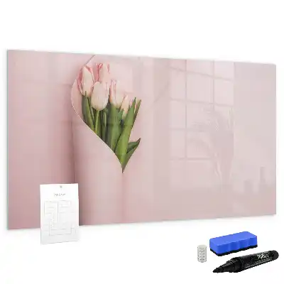 Quadro magnético para desenho com tema de buquê de flores