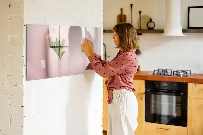 Quadro magnético para desenho com tema de buquê de flores