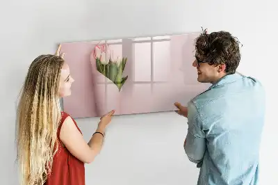 Quadro magnético para desenho com tema de buquê de flores
