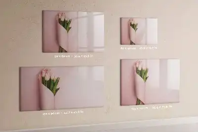 Quadro magnético para desenho com tema de buquê de flores