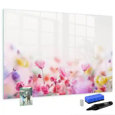 Quadro magnético para escrever estampa flores do campo