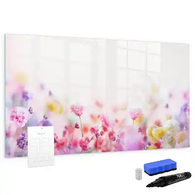 Quadro magnético para escrever estampa flores do campo