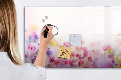 Quadro magnético para escrever estampa flores do campo