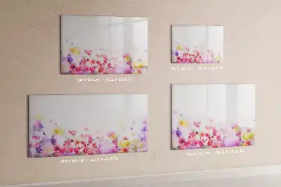Quadro magnético para escrever estampa flores do campo