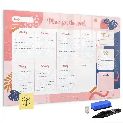 Planner semanal magnético quadro para escrever