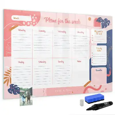 Planner semanal magnético quadro para escrever