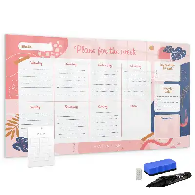 Planner semanal magnético quadro para escrever