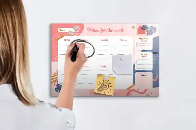 Planner semanal magnético quadro para escrever
