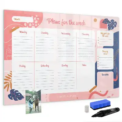 Planner semanal magnético quadro para escrever