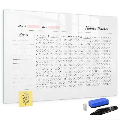 Rastreador de hábitos quadro magnético para escrever