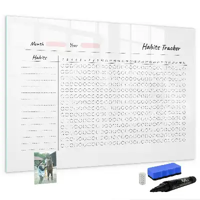 Rastreador de hábitos quadro magnético para escrever