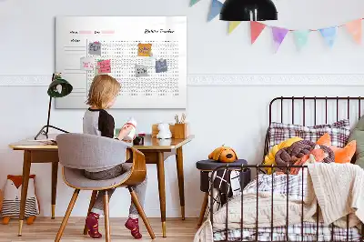 Rastreador de hábitos quadro magnético para escrever