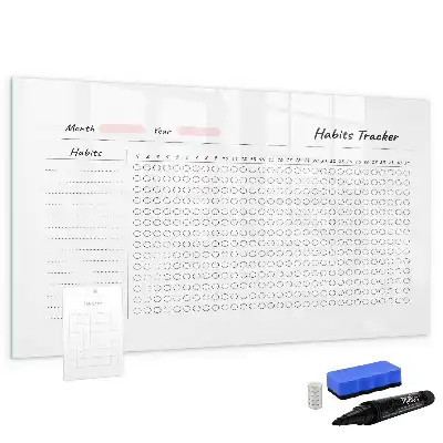 Rastreador de hábitos quadro magnético para escrever
