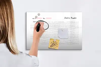 Rastreador de hábitos quadro magnético para escrever