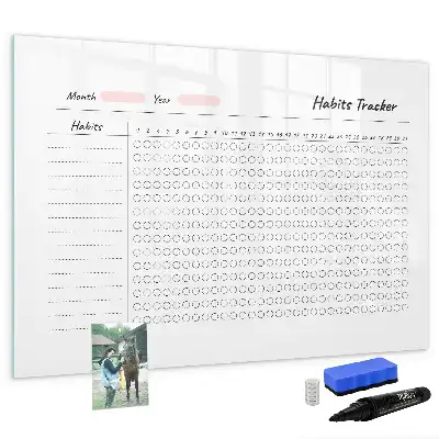 Rastreador de hábitos quadro magnético para escrever
