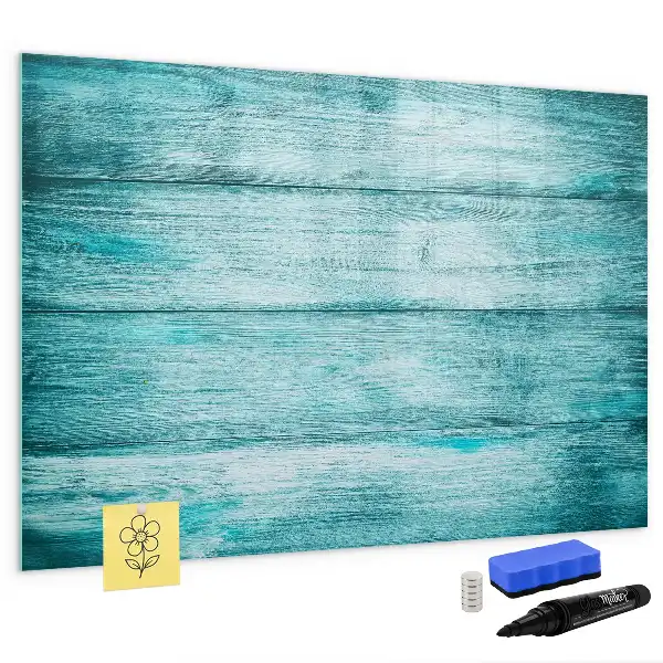 Quadro magnético para escrever em madeira azul antiga
