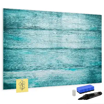 Quadro magnético para escrever em madeira azul antiga