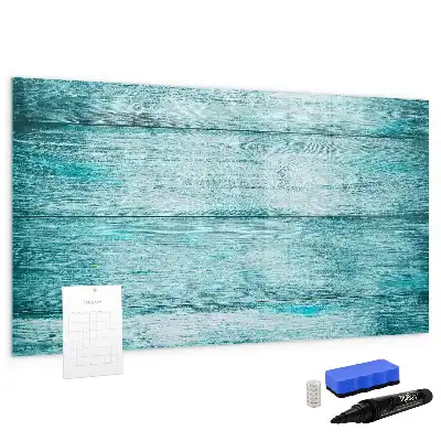 Quadro magnético para escrever em madeira azul antiga