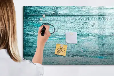 Quadro magnético para escrever em madeira azul antiga