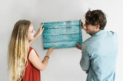 Quadro magnético para escrever em madeira azul antiga