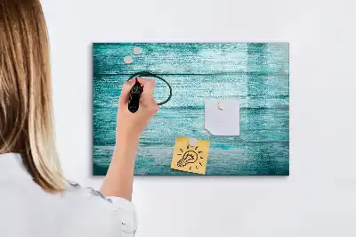 Quadro magnético para escrever em madeira azul antiga