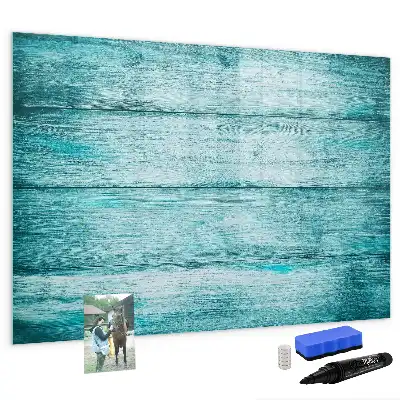 Quadro magnético para escrever em madeira azul antiga