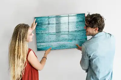 Quadro magnético para escrever em madeira azul antiga