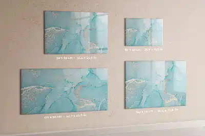 Quadro magnético para escrita com acabamento em mármore decorativo
