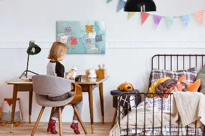Quadro magnético para escrita com acabamento em mármore decorativo