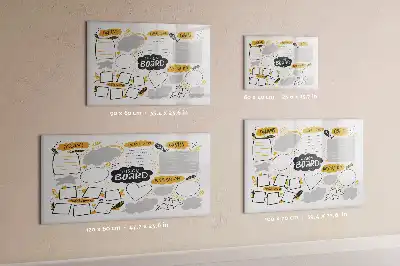 Quadro magnético para desenhar modelo objetivos de ano novo