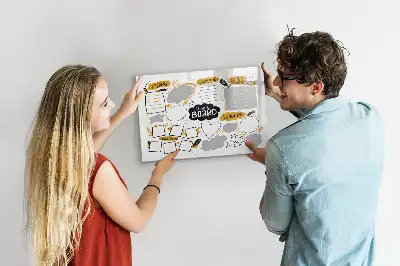 Quadro magnético para desenhar modelo objetivos de ano novo
