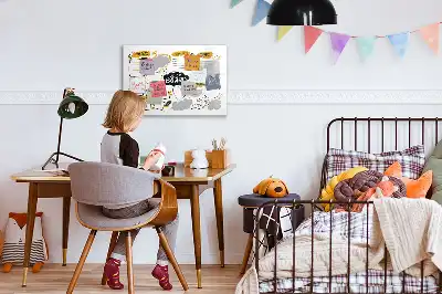 Quadro magnético para desenhar modelo objetivos de ano novo