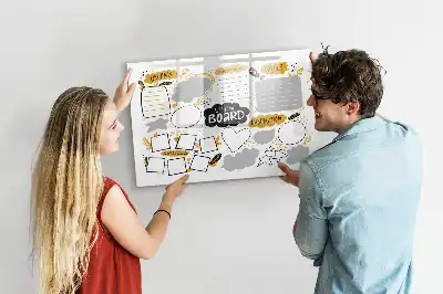 Quadro magnético para desenhar modelo objetivos de ano novo
