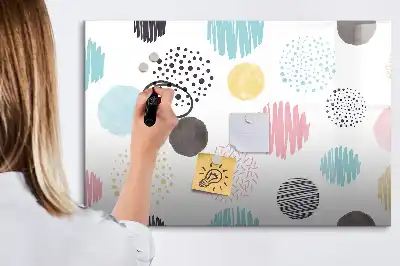 Quadro magnético para desenho com padrão geométrico
