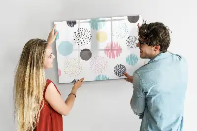 Quadro magnético para desenho com padrão geométrico