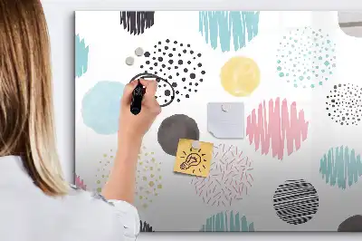 Quadro magnético para desenho com padrão geométrico