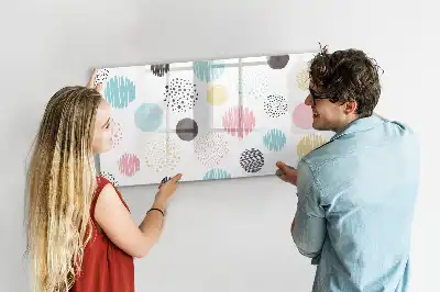 Quadro magnético para desenho com padrão geométrico