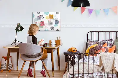 Quadro magnético para desenho com padrão geométrico