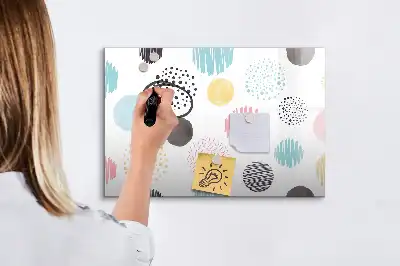 Quadro magnético para desenho com padrão geométrico