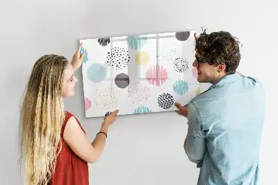 Quadro magnético para desenho com padrão geométrico