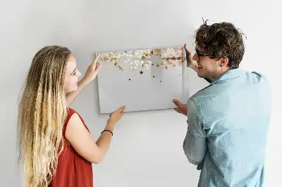 Quadro magnético para desenhar tema estrelas