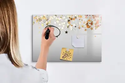 Quadro magnético para desenhar tema estrelas