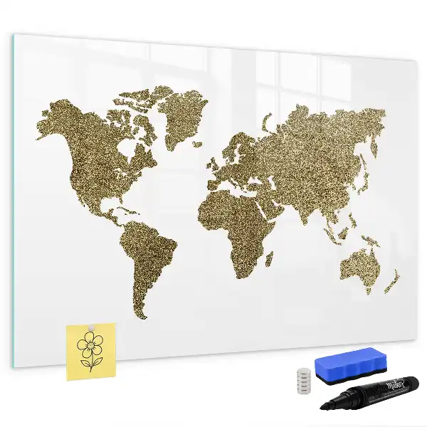Quadro magnético para desenhar mapa-múndi