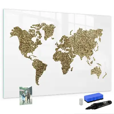 Quadro magnético para desenhar mapa-múndi