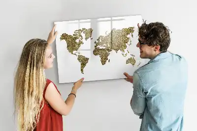 Quadro magnético para desenhar mapa-múndi