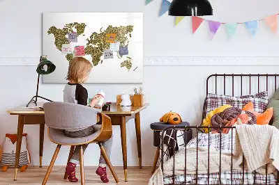 Quadro magnético para desenhar mapa-múndi
